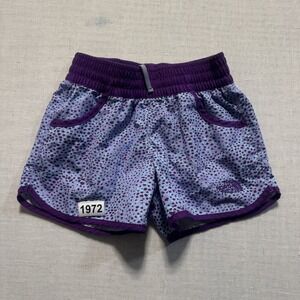 The North Face Shorts Girls S (7/8) Purple Spotted Print Excellent
